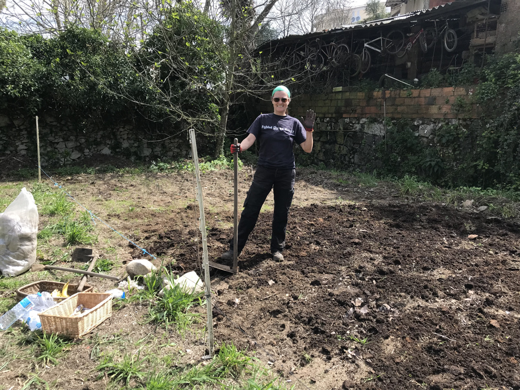Working in the Homestead garden